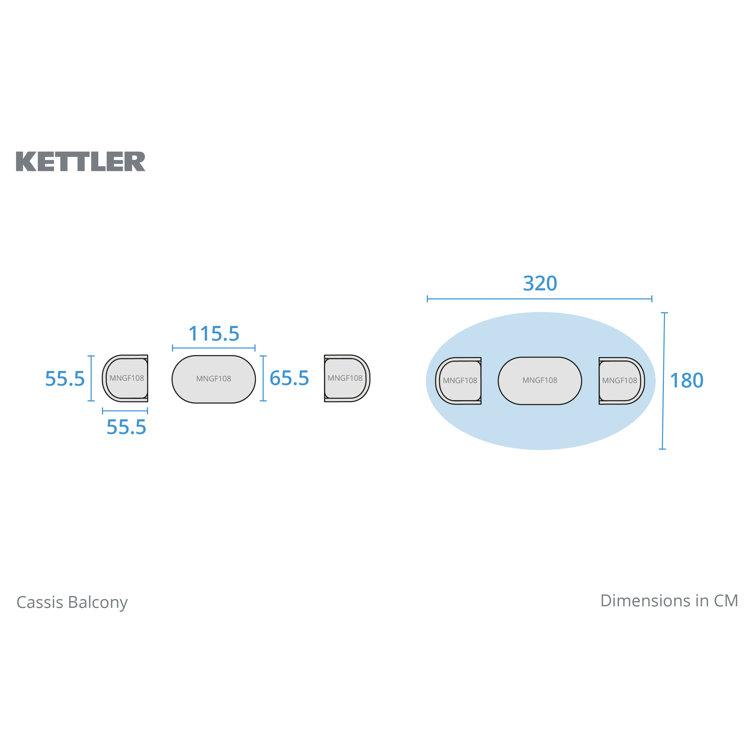 Kettler Menos Cassis Balcony Set Wayfair.co.uk